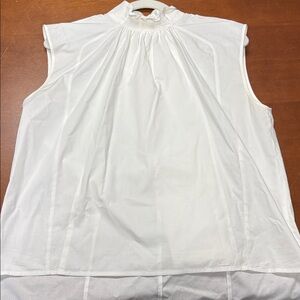 Elegant White Sleeveless Blouse